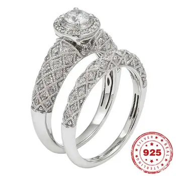 Кольцо из стерлингового серебра HOYON S925 с натуральным белым бриллиантом, Ювелирное изделие Bizuteria Classic Anillos De, Свадебное ювелирное кольцо