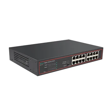 Коммутатор Poe Ethernet 16 Портов сети 10/100 Мбит/с, порты Ieee 802.3 Af, беспроводной сетевой коммутатор Ap Uplink
