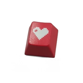 Механические колпачки для клавиатуры Аксессуары для клавиш Red Pixel Heart Square Game PBT