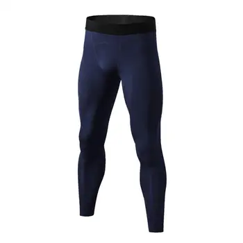 Мужские Спортивные брюки Высокой эластичности, дышащие, быстросохнущие, для фитнеса, обтягивающие, с высокой талией, Мужские спортивные брюки для бега, мужская одежда