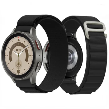 Петлевый нейлоновый ремешок Для Samsung Galaxy Watch 4 5 6 44 мм 40 мм 45 мм Изогнутый регулируемый браслет Для часов 6 4 Classic 47 мм 43 мм 46 мм