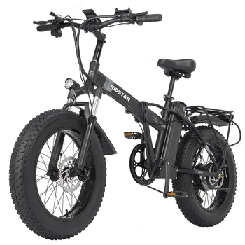 Скидка при продаже Ridstar E20 Складной Электрический велосипед 1000 Вт 48 В 14AH Fat Tire Ebike Горный 20-дюймовые Электрические велосипеды Пляжный Велоспорт