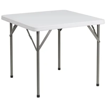 Складной стол из гранита и белого пластика площадью 2,85 фута 