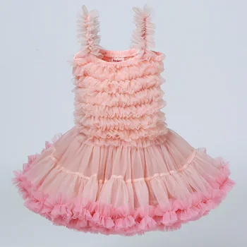 Тюлевая пачка для маленьких девочек, Пышное Сетчатое платье Принцессы, Плиссированная Радужная юбка, Платье в викторианском стиле рококо, Подарок на День рождения