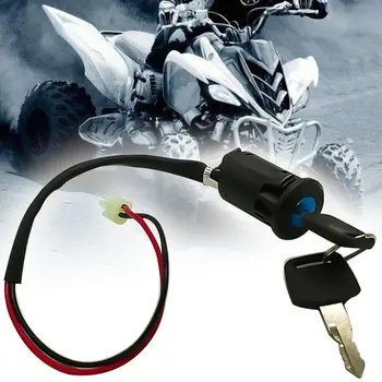 Универсальный бочкообразный выключатель зажигания 2 Проводного Типа вкл Выкл 2 Ключа Автомобильный Трайк Мотоцикл