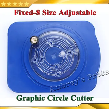 Фиксированный 8 размеров Регулируемый круглый вращающийся круг резак для графической бумаги Острое лезвие штамповочная доска пуговица