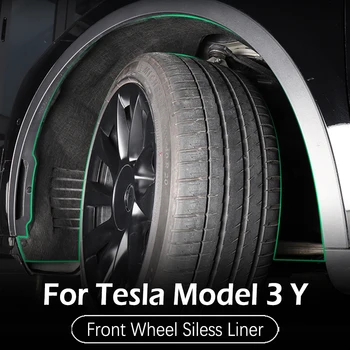 Шумоглушающий коврик для переднего колеса автомобиля, уменьшающий шум Для Tesla Model 3 Y, Шумоизоляция и демпфирующие автомобильные аксессуары
